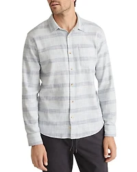 Cotton Stretch Stripe Regular Fit Button Down Selvage Shirt