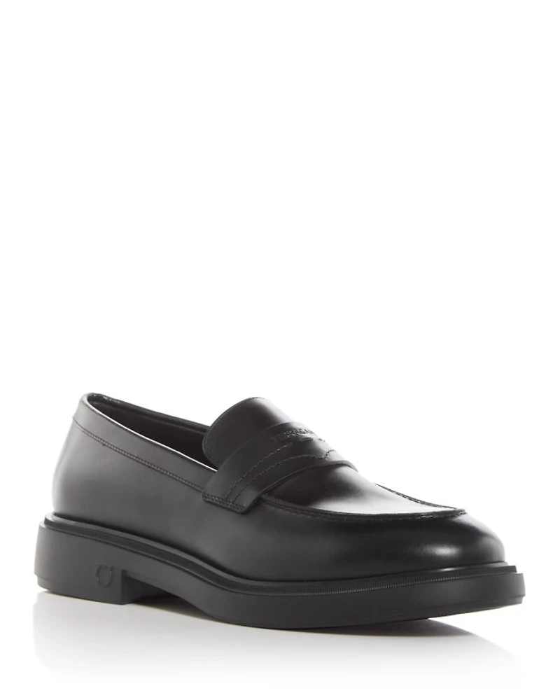 Men's Caligola Leather Penny Loafers