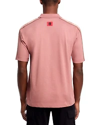 Drack Cotton Logo Taped Relaxed Fit Polo Shirt