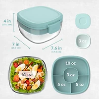 Glass Leak Proof Salad Container