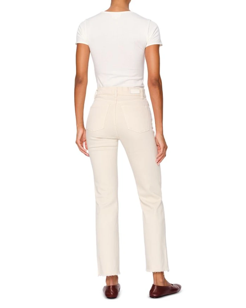 Patti High Rise Straight Jeans Ecru