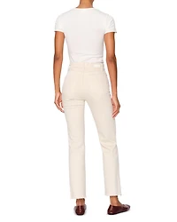 Patti High Rise Straight Jeans Ecru