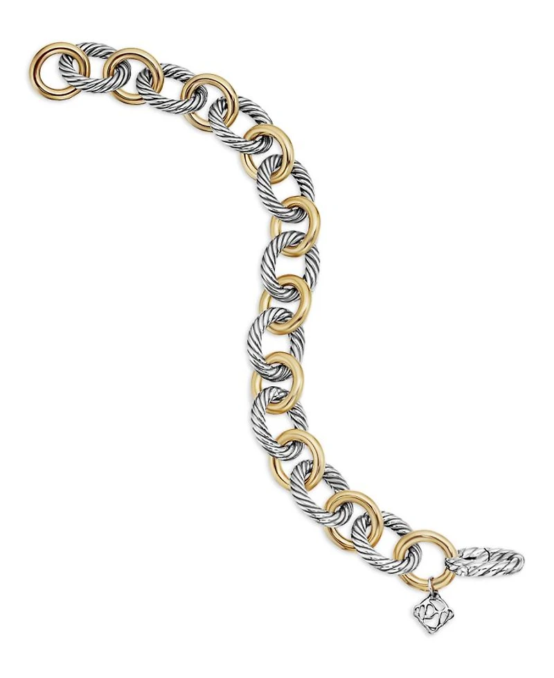 Oval Large Link Bracelet with Gold