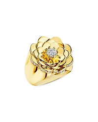 Cadar 18K Yellow Gold Bloom Diamond Flower Ring