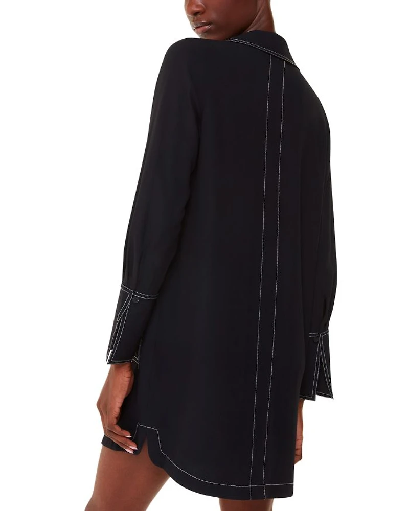 Topstitch Mini Dress