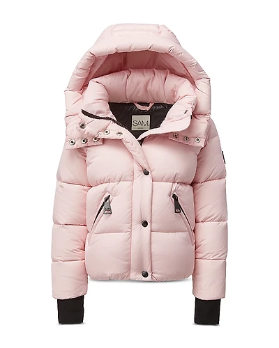 Sam. Girls' Elsa Matte Hooded Down Jacket