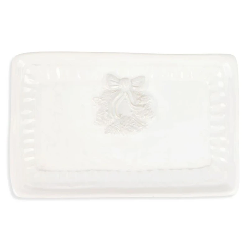 Pietra Natale Wreath Rectangular Tray