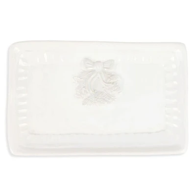 Pietra Natale Wreath Rectangular Tray
