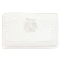 Vietri Pietra Natale Wreath Rectangular Tray