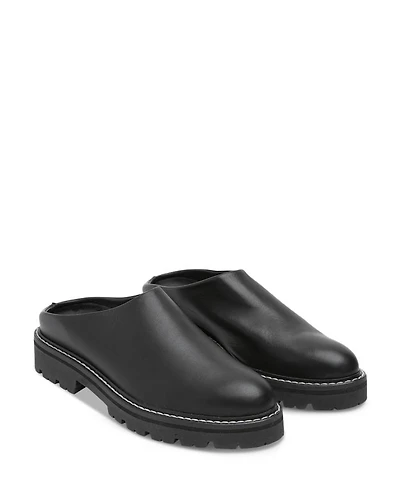 Women's Leather Lug Mules