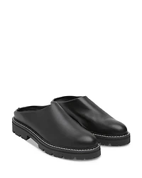 Women's Leather Lug Mules