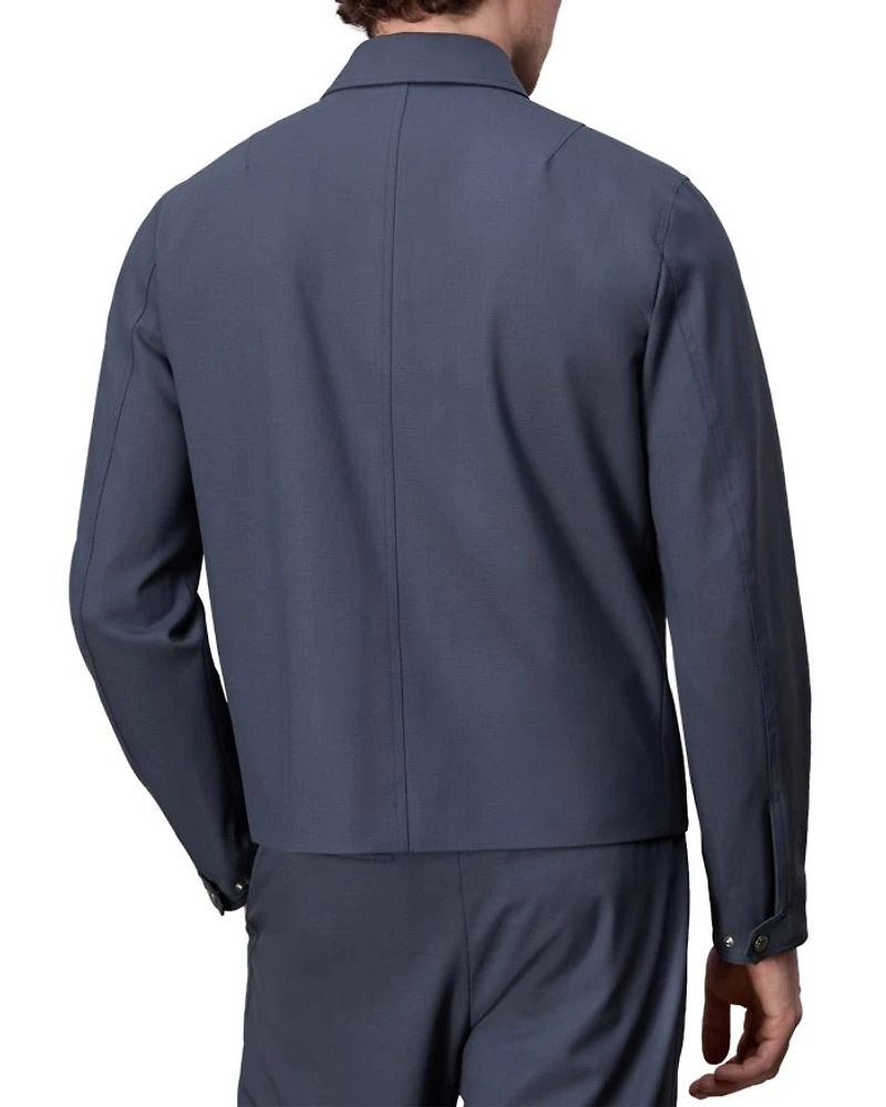 Melrose Wool Blend Twill Full Zip Jacket