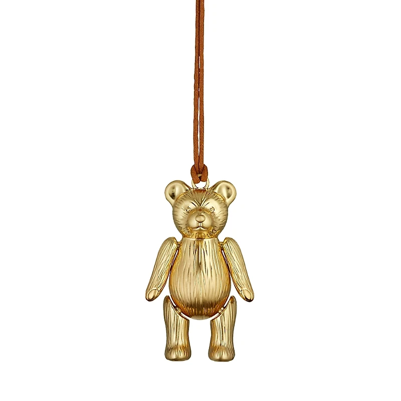 Waterford Christmas Teddy Gold Tone Ornament