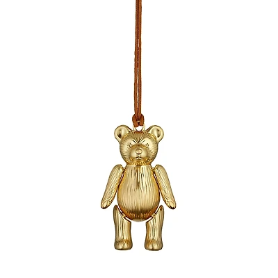 Waterford Christmas Teddy Gold Tone Ornament