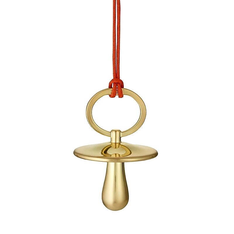 Waterford Christmas Pacifier Golden Tone Ornament