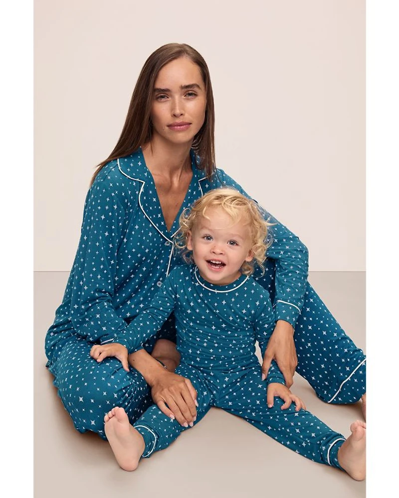 Unisex Printed Long Sleeve PJ Set - Little Kid, Big Kid