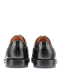 Men's Black Monogram Double Brogue Wingtips