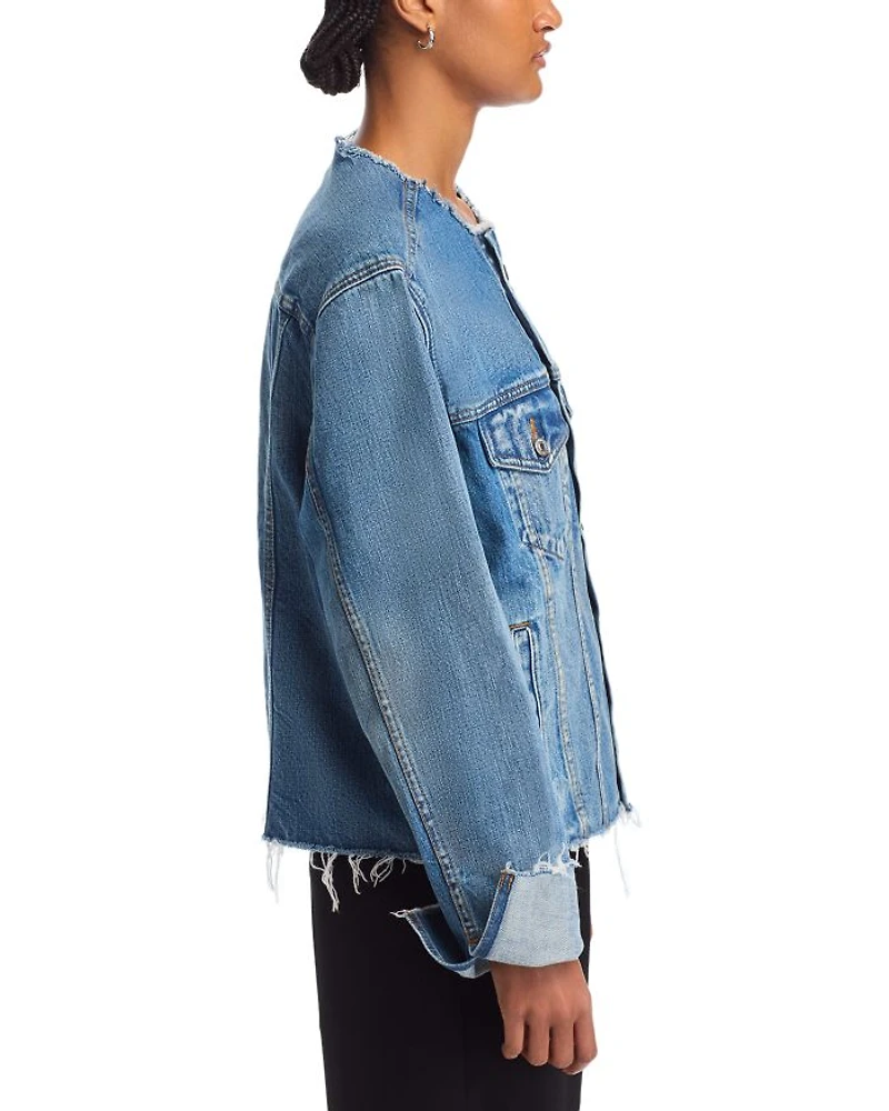 Cutoff Denim Trucker Jacket