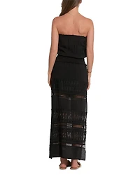 Strapless Crochet Maxi Dress