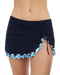 Bachata Tricolored Solid Side Slit Swim Skirt