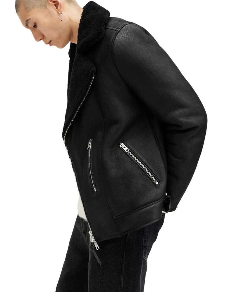 Xena Shearling Biker Jacket