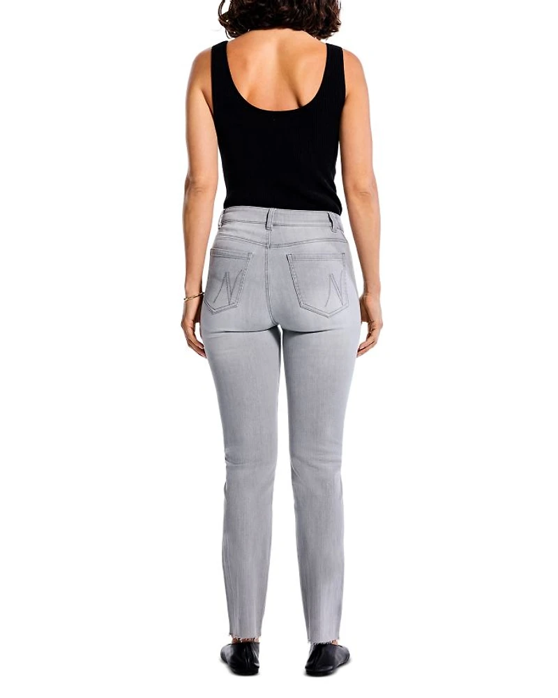 Mid Rise Straight Ankle Jeans Mercury