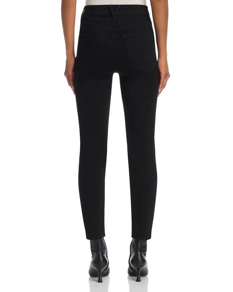 Ryleigh SlimHigh Rise Straight Ankle Jeans Onyx