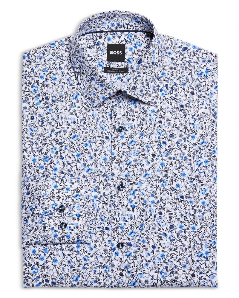 Slim Fit Printed Dress Shirt