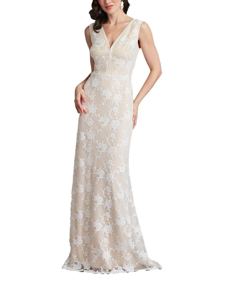 Windsor Sleeveless V-Neck Lace Gown