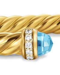 Cablespira Flex® Bracelet 18K Yellow Gold with Gemstones and Diamonds, 4mm