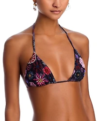Fifi Seashell Print Triangle Bikini Top