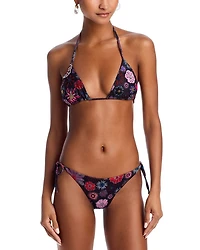 Fifi Seashell Print Triangle Bikini Top