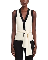Collins Sleeveless Button Front Top