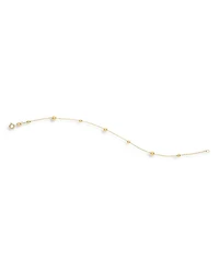 14K Yellow Gold Beaded Station Bracelet