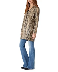 Faux Snakeskin Trench Coat