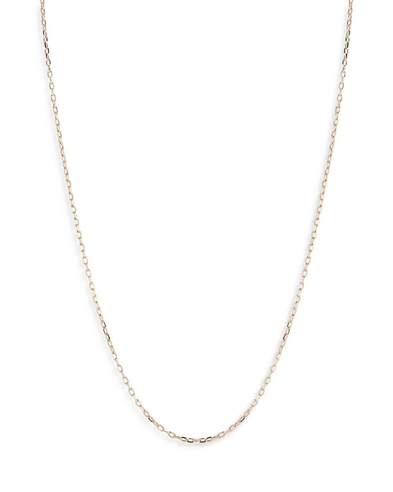 Saxon 18K Rose Gold Chain Necklace, 16"