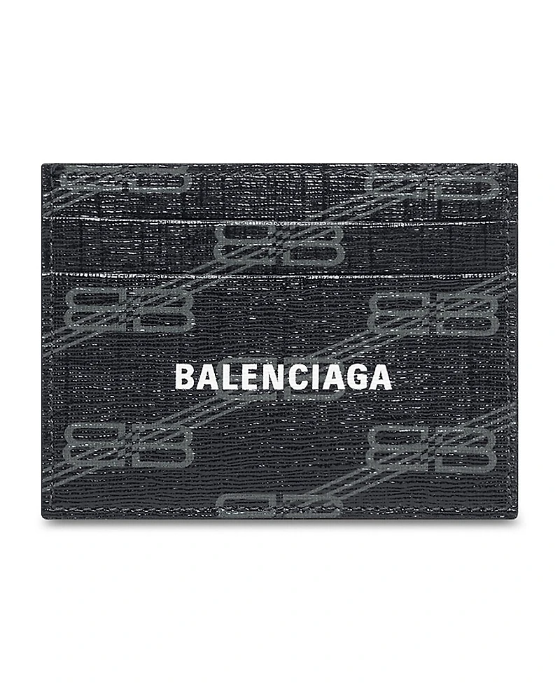 Balenciaga Signature Card Holder Bb Monogram Coated Canvas