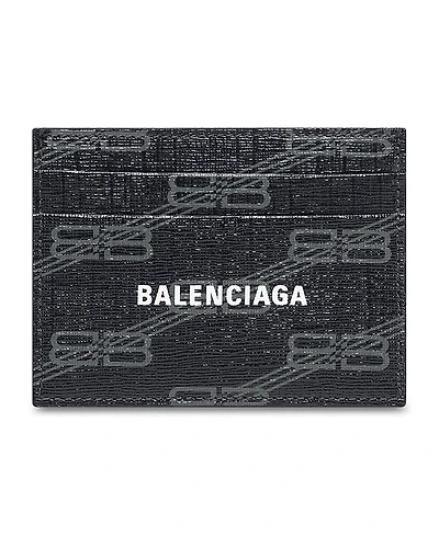 Balenciaga Signature Card Holder Bb Monogram Coated Canvas