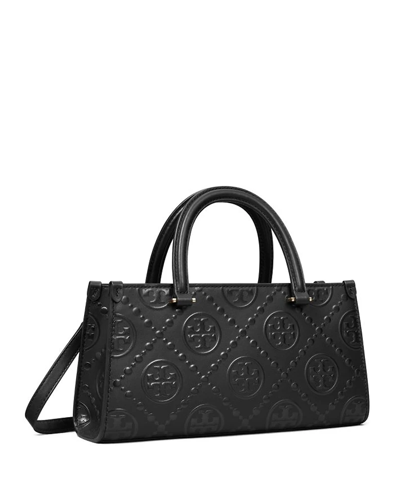 T Monogram Embossed East/West Tote