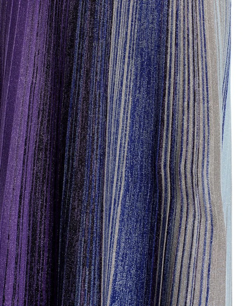 Flared Shimmer Knit Maxi Skirt