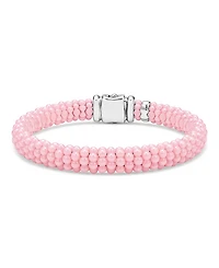 Lagos Sterling Silver Pink Caviar Pink Ceramic Beaded Bracelet