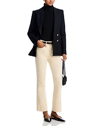 Carson High Rise Ankle Flare Jeans Ecru