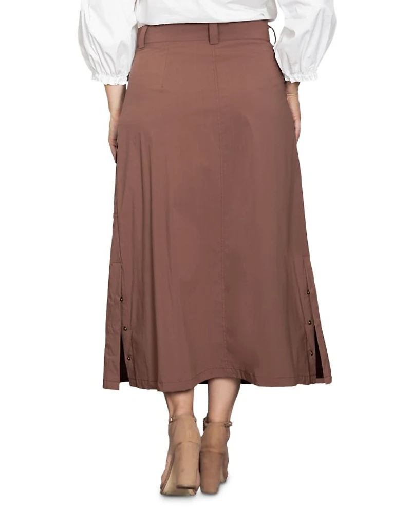 Snap Detail Cargo Skirt