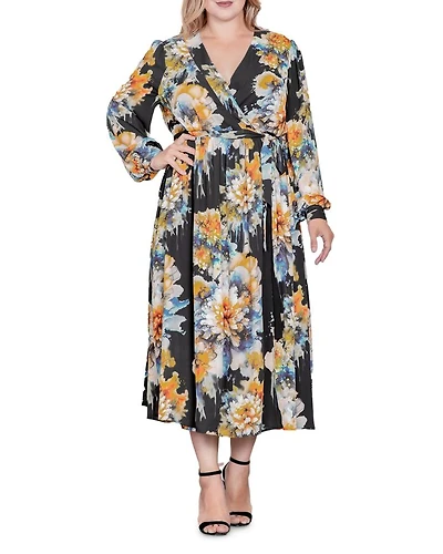 Plus Wrap Maxi Dress