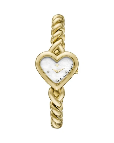 Monroe Twist Gold Tone Stainless Steel Bracelet Watch, 30mm