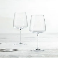 Handmade Simplify Burgundy Glass, Set of 2