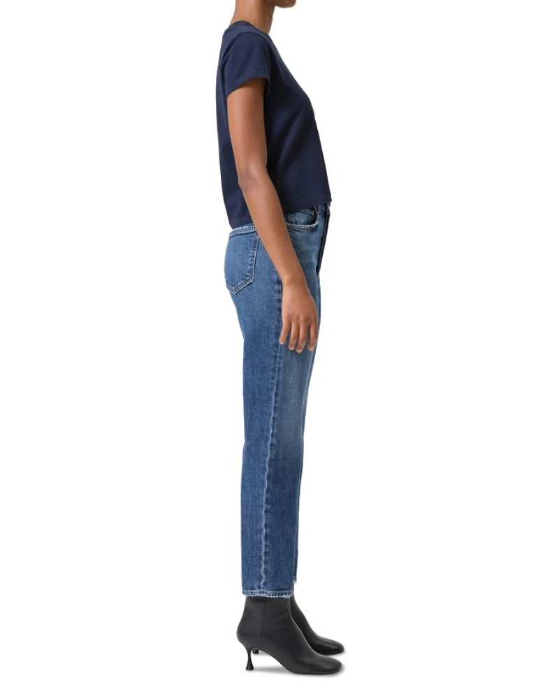 90s Pinch Waist High Rise Ankle Straight Jeans Solace