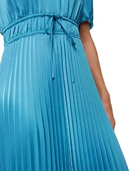 Delilah Satin Pleated Dress
