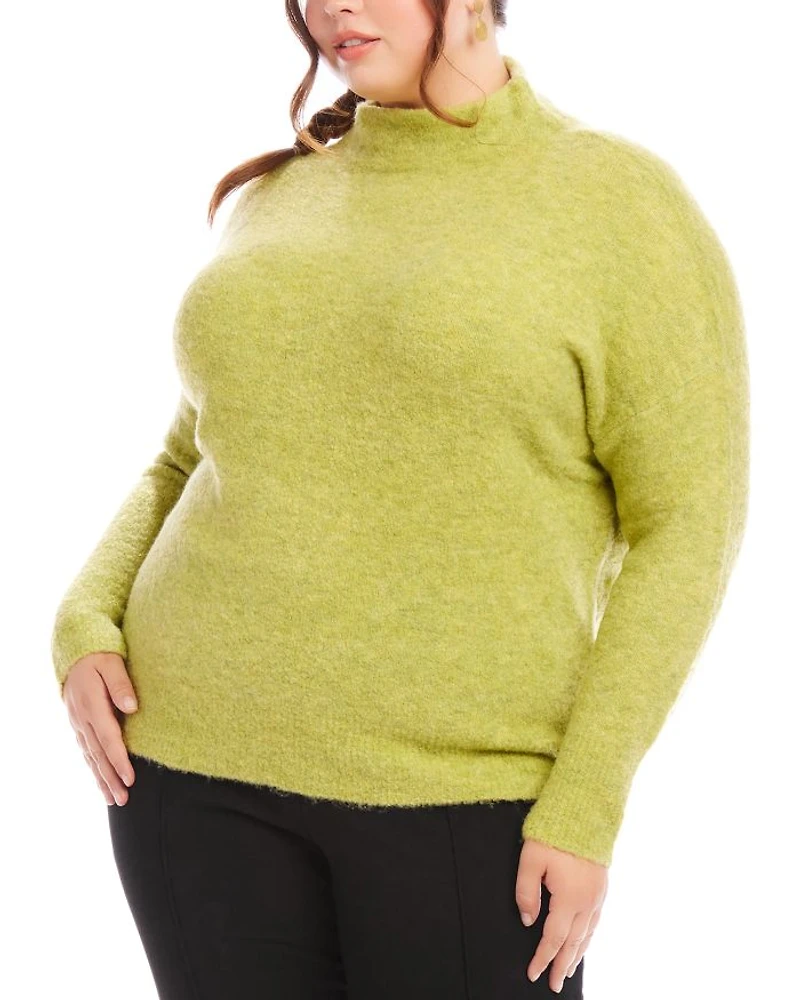 Plus Turtleneck Bouclé Sweater