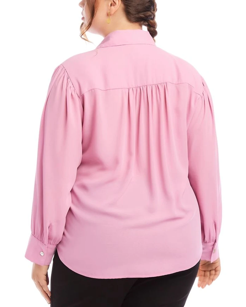 Plus Dropped Shoulder Blouse